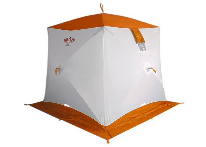 Палатка для зимней рыбалки Пингвин Призма Премиум 215x215 (1-сл) бело/оранжевый