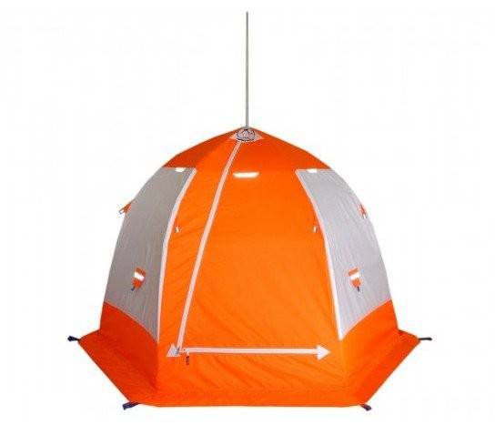 Палатка для зимней рыбалки Пингвин 2 (2-сл.) бело-оранжевый